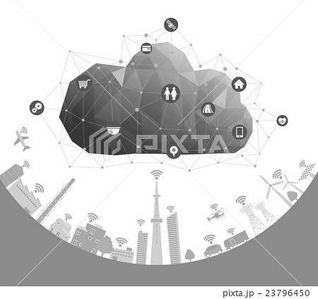 CPS（Cyber-Physical System）イメージイラスト 23796450