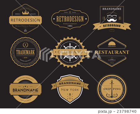 Set of classic company retro badges or banners 23798740