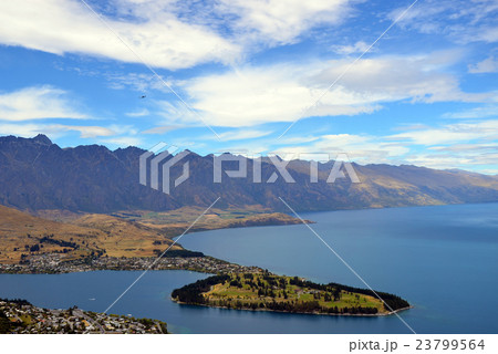 Scenic view of Queenstown, New Zealand 23799564