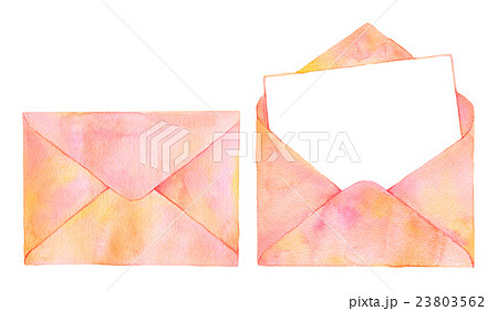 水彩イラスト 封筒のイラスト素材 23803562 Pixta