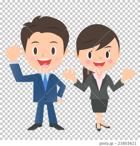 Businessman of Guts pose, business woman 23803621