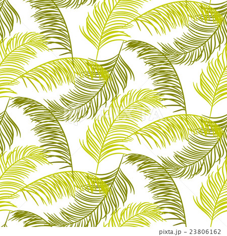 Green palm leaves seamless vector pattern. 23806162