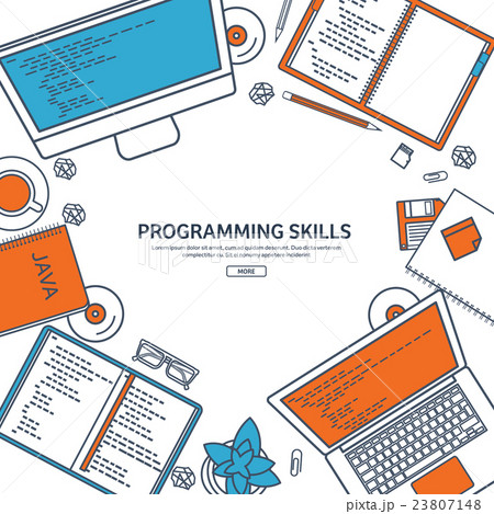 Line art.Programming,coding. Flat computing Line art.Programming,coding. Flat computing 23807148