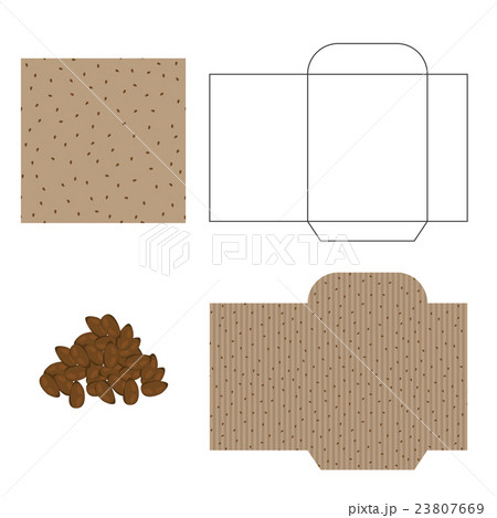 Flax seeds packaging design kit. Flax seeds packaging design kit. 23807669