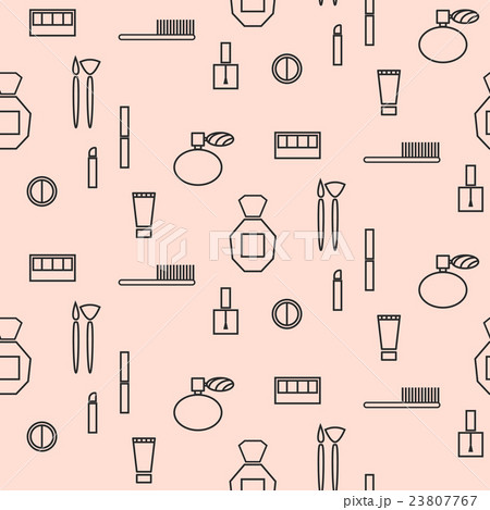 Makeup objects and products seamless pattern. 23807767