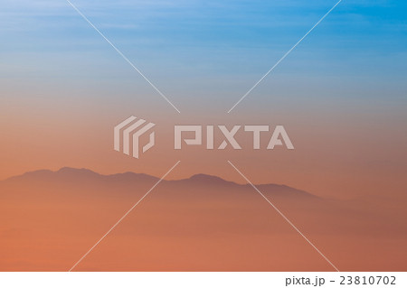 Sunrise scene with mountain at  Phu chi fa 23810702