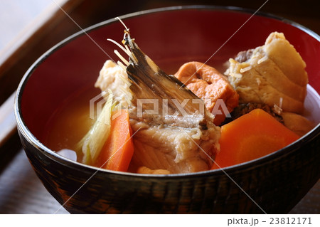 かじか汁の写真素材