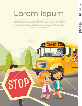 Back To School Safety Flayer. Vector Back To School Safety Flayer. Vector 23816087