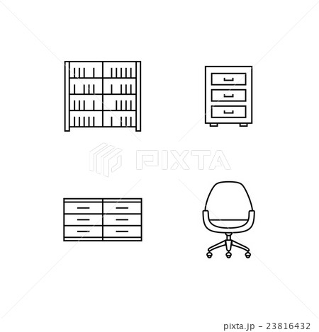 Furniture vector icons 23816432