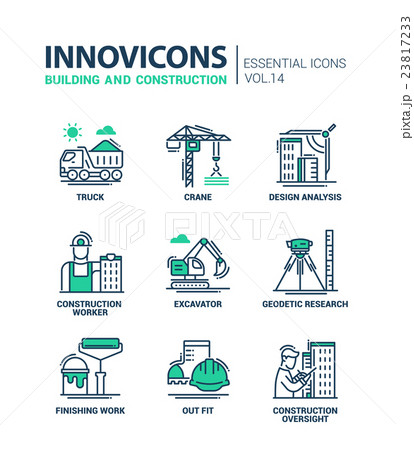 Building and construction line design icons Building and construction line design icons 23817233