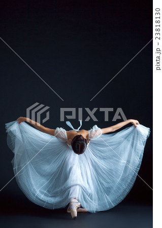 Portrait of the classical ballerina in white dress Portrait of the classical ballerina in white dress 23818130