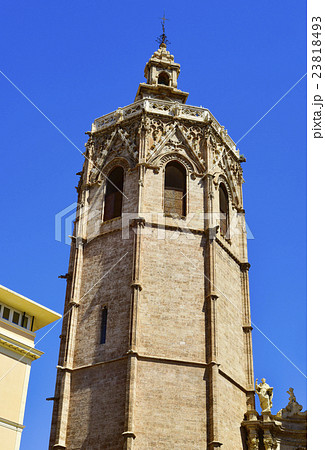 the bell tower of the Cathedral of Valencia, Spain 23818493