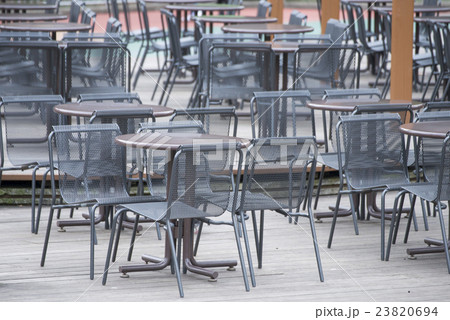 chairs for relaxing in the public park 23820694