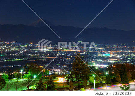 甲府の夜景　笛吹川フルーツ公園からの眺め 23820837