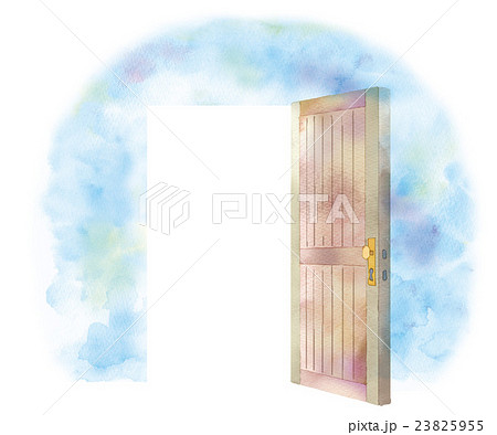 開くドアのイラストのイラスト素材