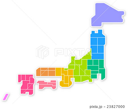 日本地図のイラスト素材 23827000 Pixta