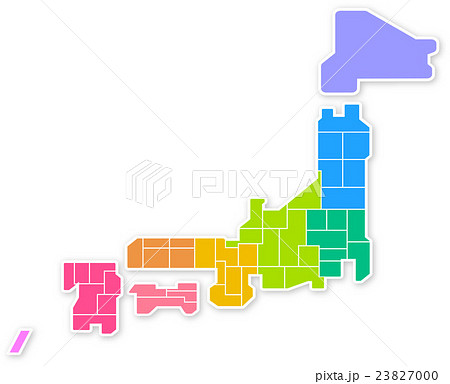 日本地図のイラスト素材