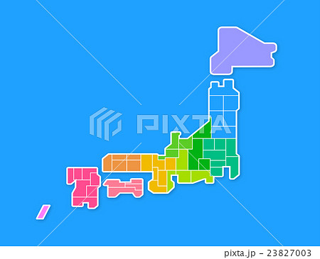 日本地図のイラスト素材