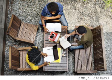 Diversity Teamwork Brainstorming Meeting Outdoors Concept 23830891