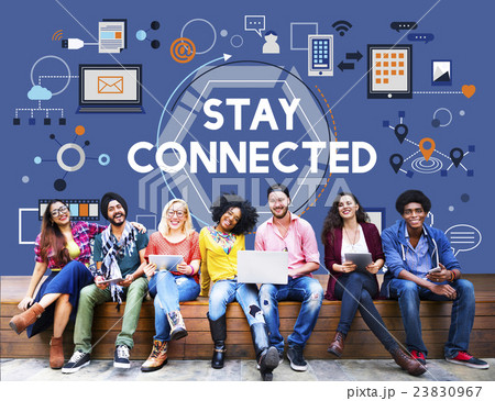 Stay Connected Social Media Technology Innovation Concept Stay Connected Social Media Technology Innovation Concept 23830967