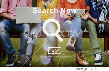 Search Now Searching Magnifying Seeking Concept 23830968