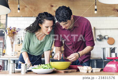 Couple Cooking Hobby Liefstyle Concept 23831576