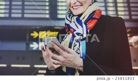 Businesswoman Lifestyle Commuter Connection Concept Businesswoman Lifestyle Commuter Connection Concept 23831833