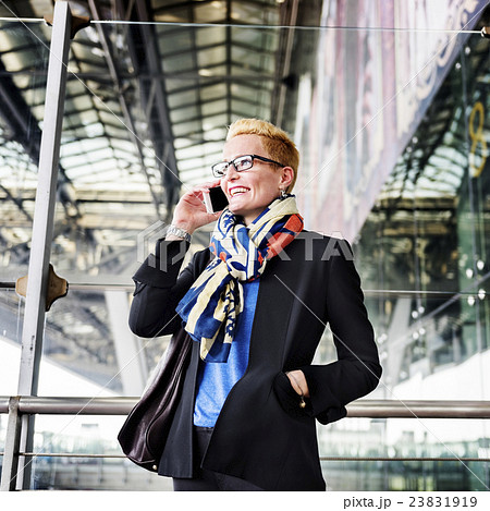 Airport Business Travel Terminal Businesswoman Concept Airport Business Travel Terminal Businesswoman Concept 23831919