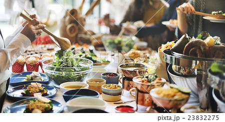 Food Buffet Catering Dining Eating Party Sharing Concept 23832275