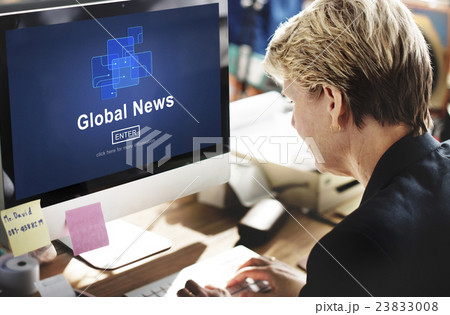 Global News Online Technology Update Concept 23833008