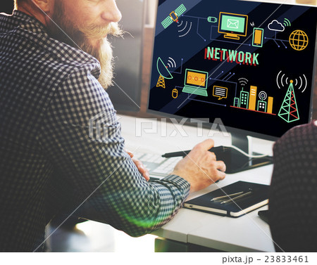Network Social System Computer Connection Web Concept Network Social System Computer Connection Web Concept 23833461