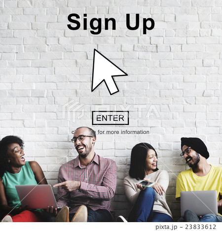 Sign Up Register Join Applicant Enroll Enter Membership Concept 23833612