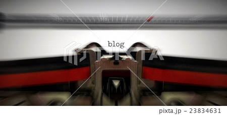 Blog written on old typewritter with zoom blur 23834631