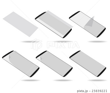Black smartphones screen protector set Black smartphones screen protector set 23839221