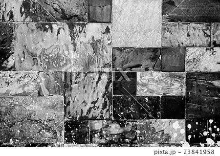 Black and white stone wall background Black and white stone wall background 23841958