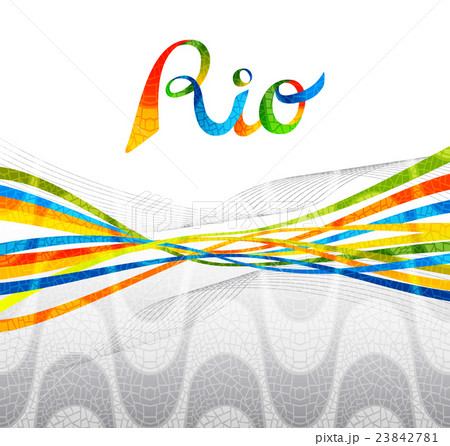 Rio brazil color design with shapes for sport game Rio brazil color design with shapes for sport game 23842781