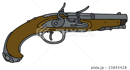 Historical Matchlock Pistolのイラスト素材