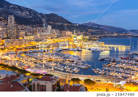 monaco monte carlo harbourの写真素材 23847480 pixta