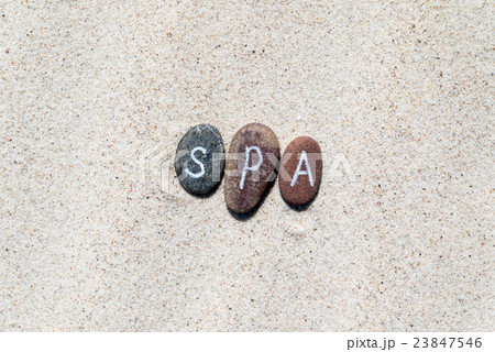 zen stones on the sand background 23847546