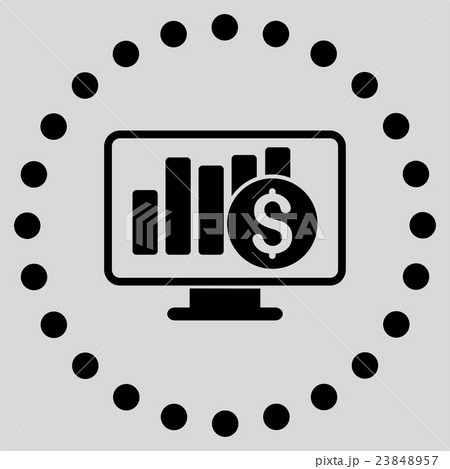 Stock Market Monitoring Icon Stock Market Monitoring Icon 23848957