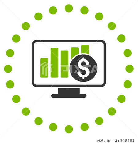 Stock Market Monitoring Icon Stock Market Monitoring Icon 23849481