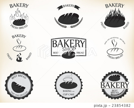 Bakery labels and badges with retro vintage style  23854382