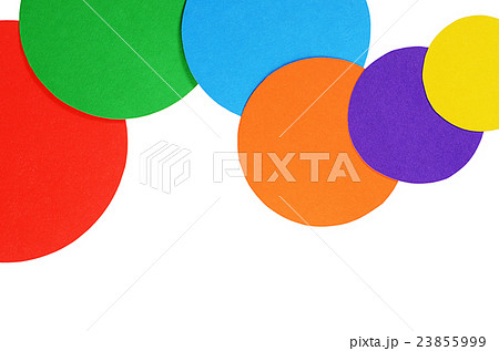 Circles color paper isolated on white 23855999