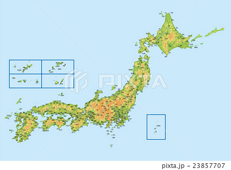 日本地図のイラスト素材