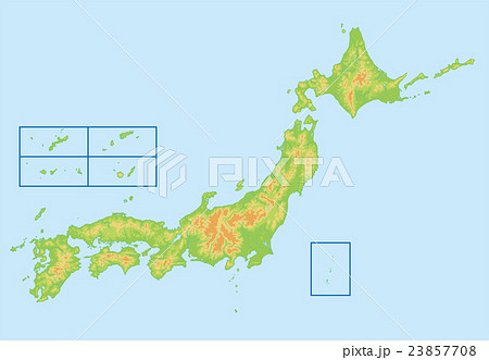 日本地図のイラスト素材