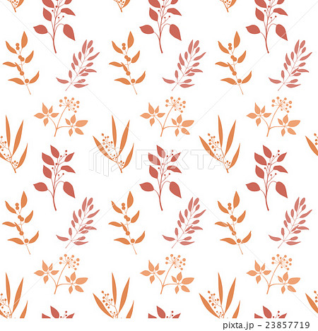 Seamless pattern with orange twigs silhouette. 23857719