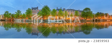 Amsterdam old buildings and Amstel river, Holland 23859563