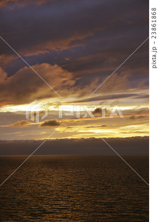 日本海の夕日 湯野浜の夕日 日本海の夕日 湯野浜の夕日 23861868