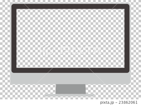イラスト素材　デスクトップパソコン　画面透過 23862061
