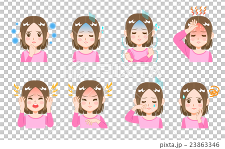 Women / facial expression sets 23863346